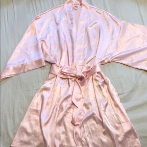 Victoria’s Secret pink satin kimono